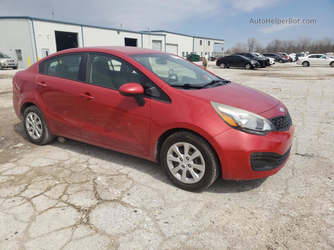 2014 Kia Rio Lx Красный vin: KNADM4A34E6376577