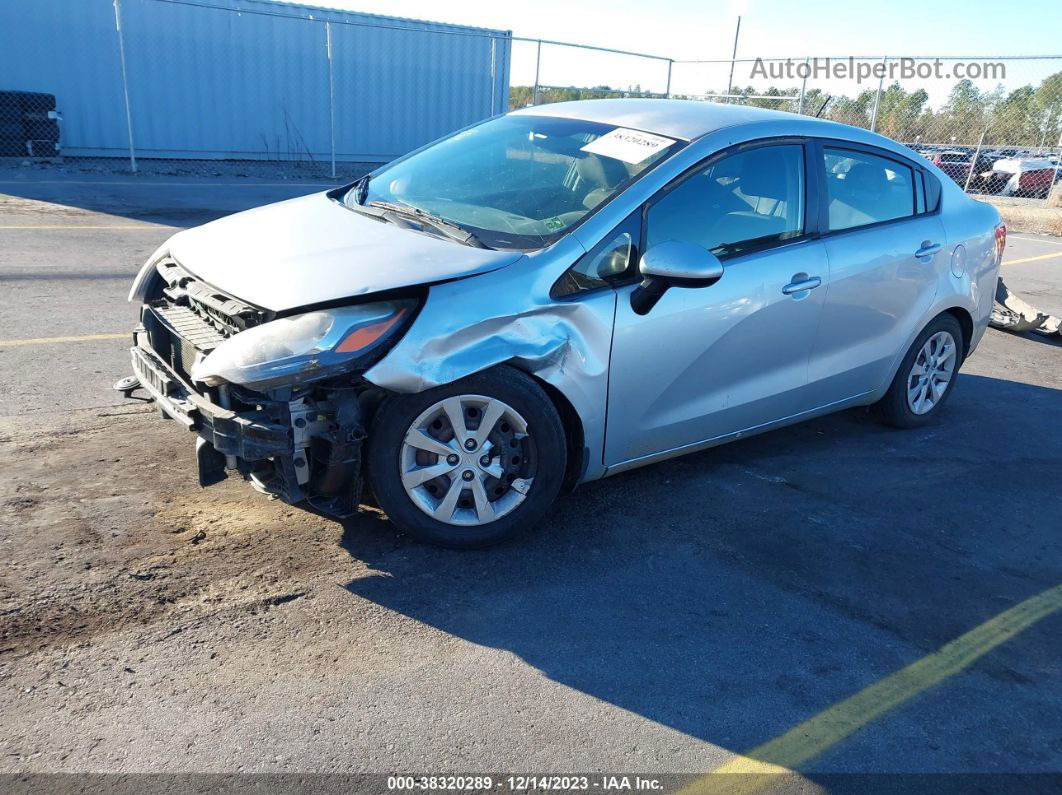 2014 Kia Rio Lx Silver vin: KNADM4A34E6388180