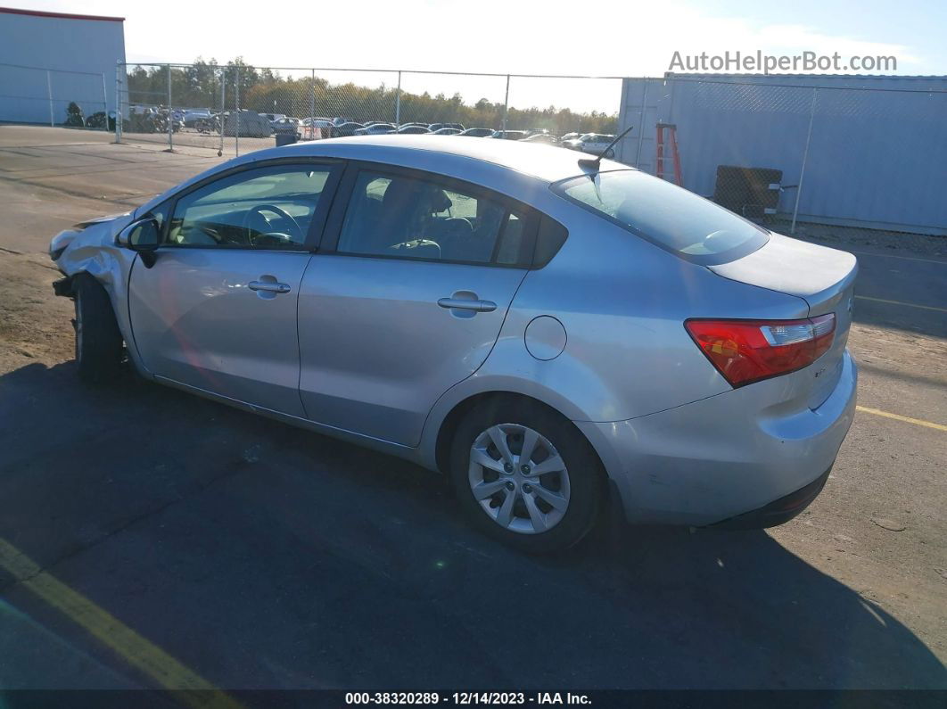 2014 Kia Rio Lx Silver vin: KNADM4A34E6388180