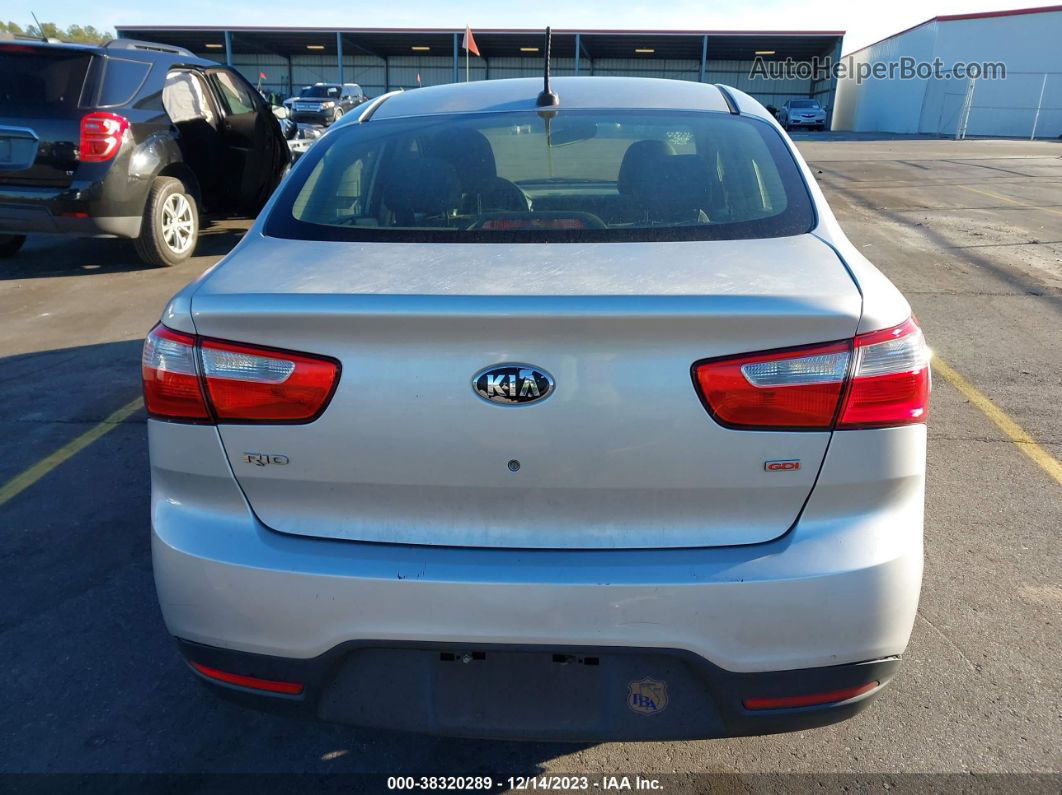 2014 Kia Rio Lx Silver vin: KNADM4A34E6388180