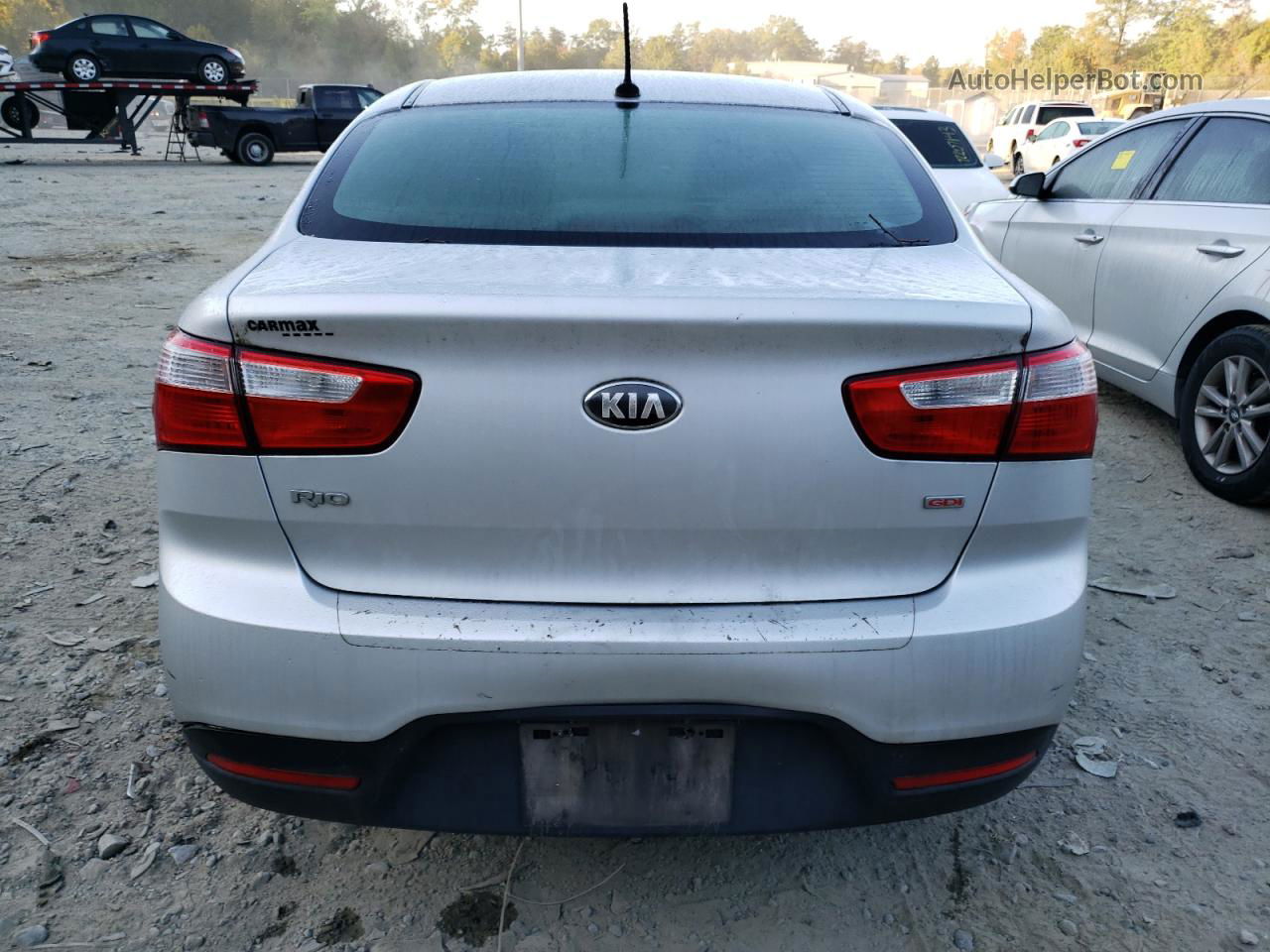 2014 Kia Rio Lx Серебряный vin: KNADM4A34E6401624