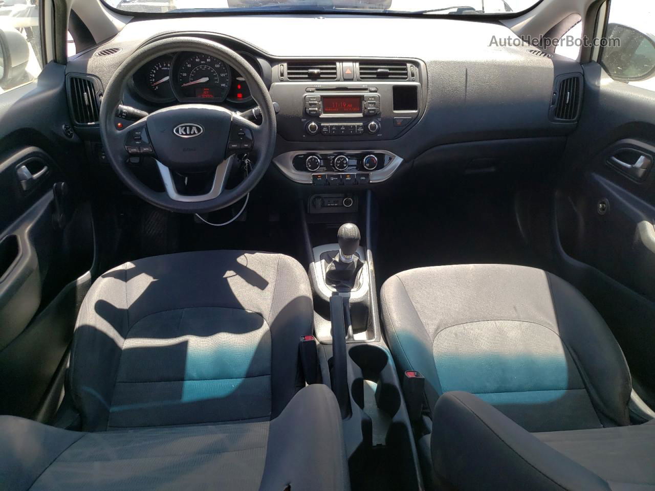 2013 Kia Rio Lx Silver vin: KNADM4A35D6105008