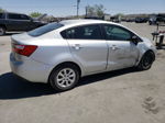 2013 Kia Rio Lx Silver vin: KNADM4A35D6105008