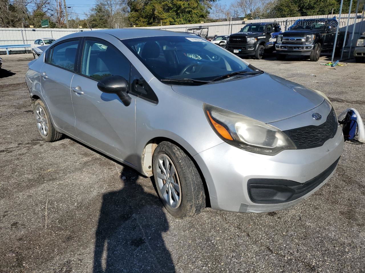 2013 Kia Rio Lx Silver vin: KNADM4A35D6108815