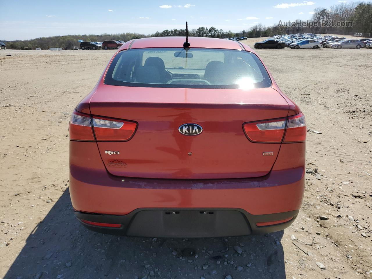 2013 Kia Rio Lx Red vin: KNADM4A35D6134234