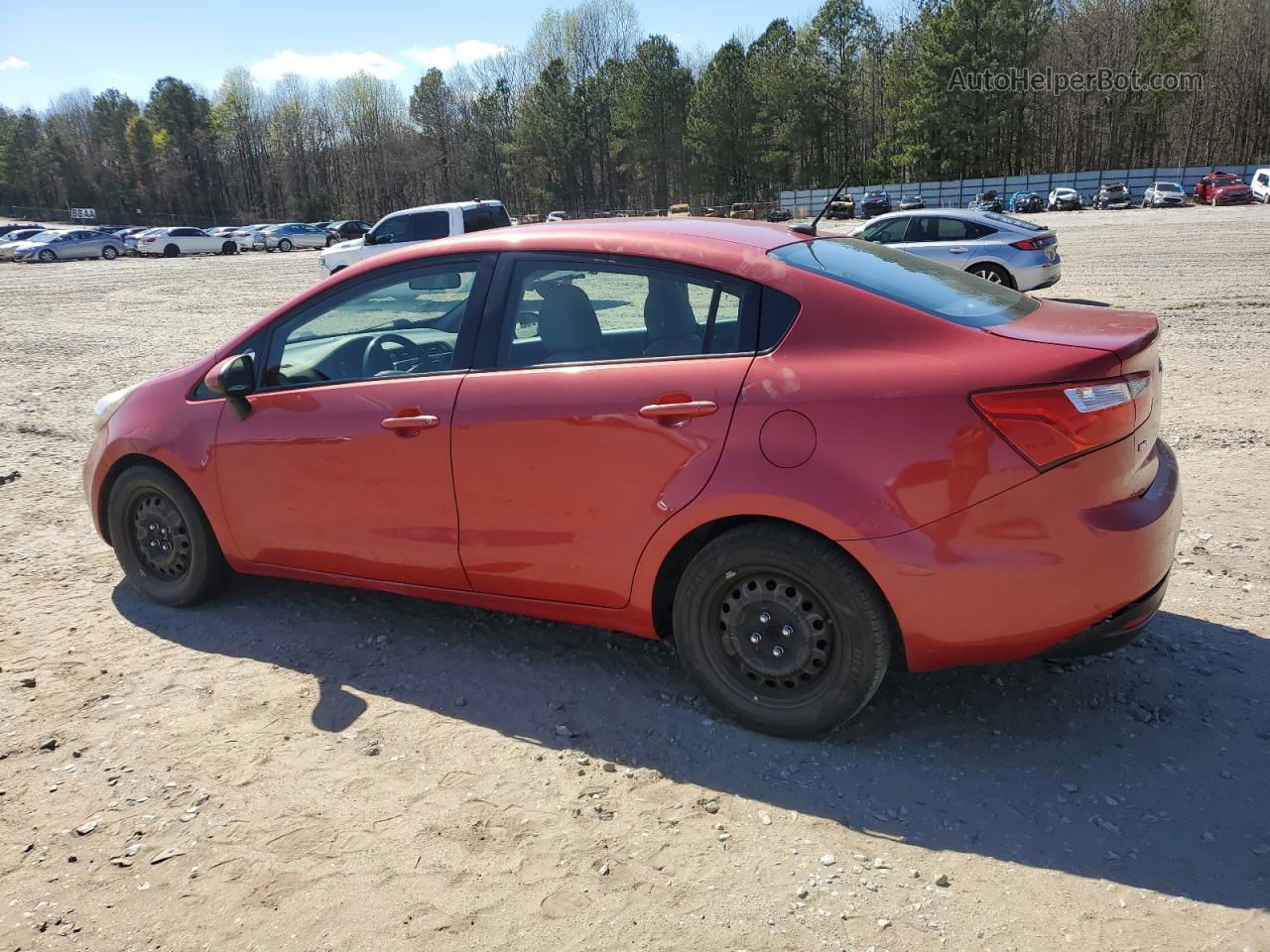 2013 Kia Rio Lx Red vin: KNADM4A35D6134234