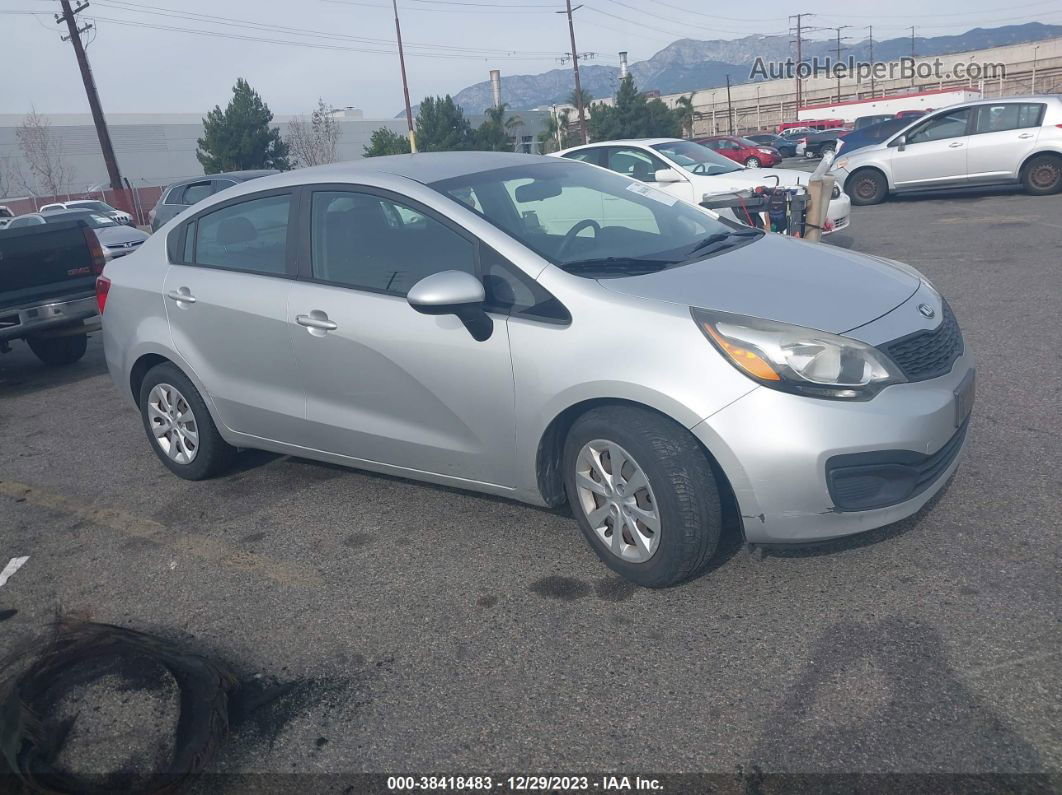 2013 Kia Rio Lx Silver vin: KNADM4A35D6150076