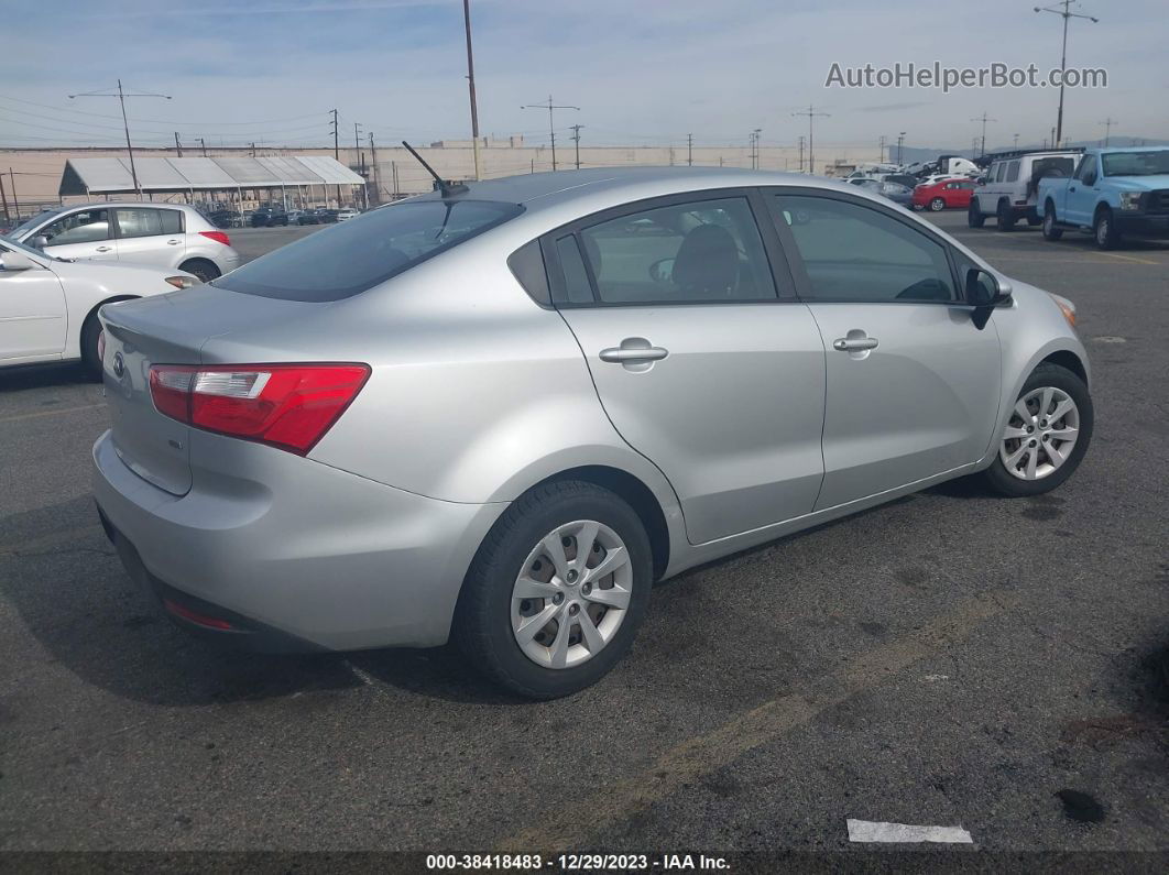 2013 Kia Rio Lx Silver vin: KNADM4A35D6150076