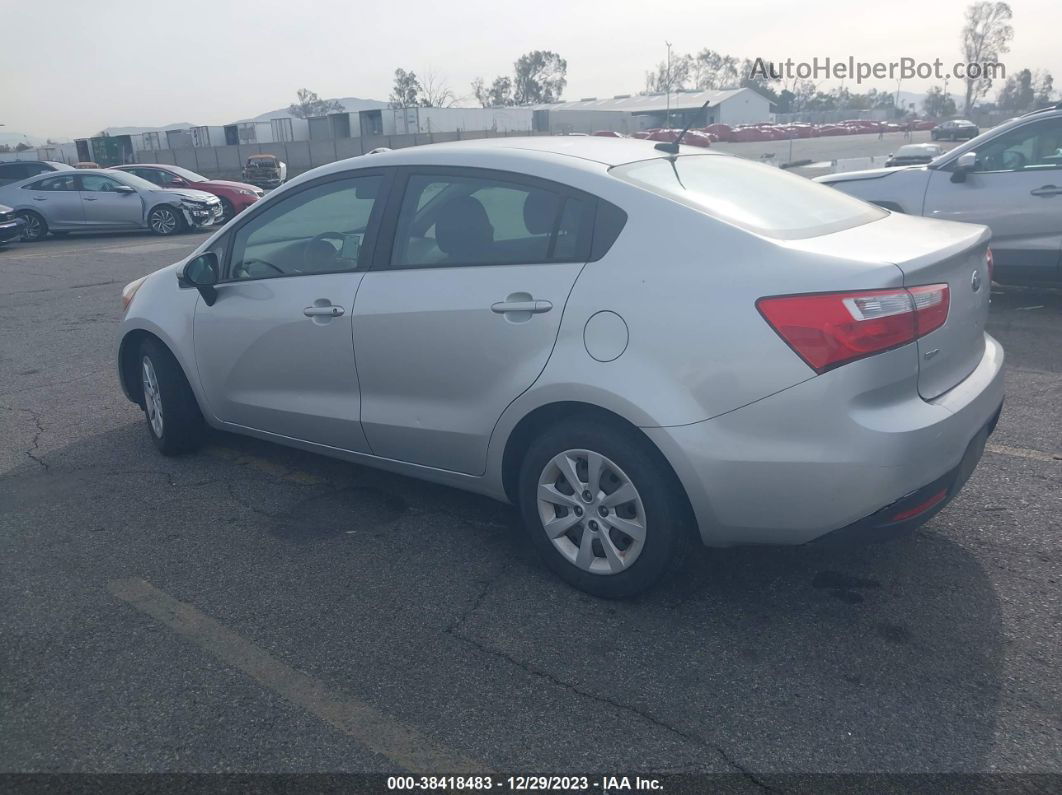 2013 Kia Rio Lx Silver vin: KNADM4A35D6150076