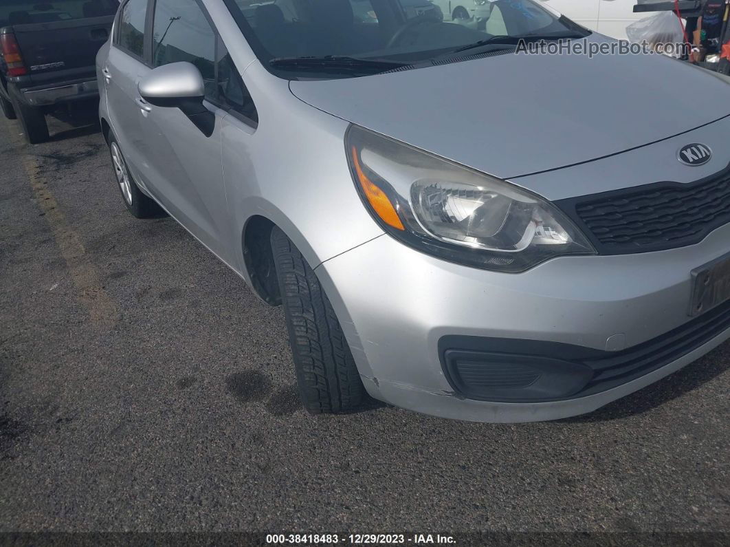 2013 Kia Rio Lx Silver vin: KNADM4A35D6150076