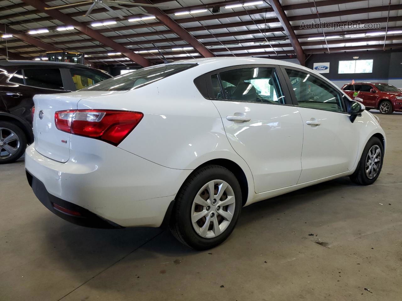 2013 Kia Rio Lx White vin: KNADM4A35D6156587