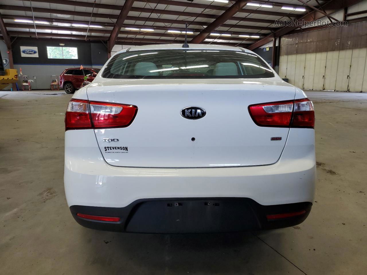 2013 Kia Rio Lx White vin: KNADM4A35D6156587