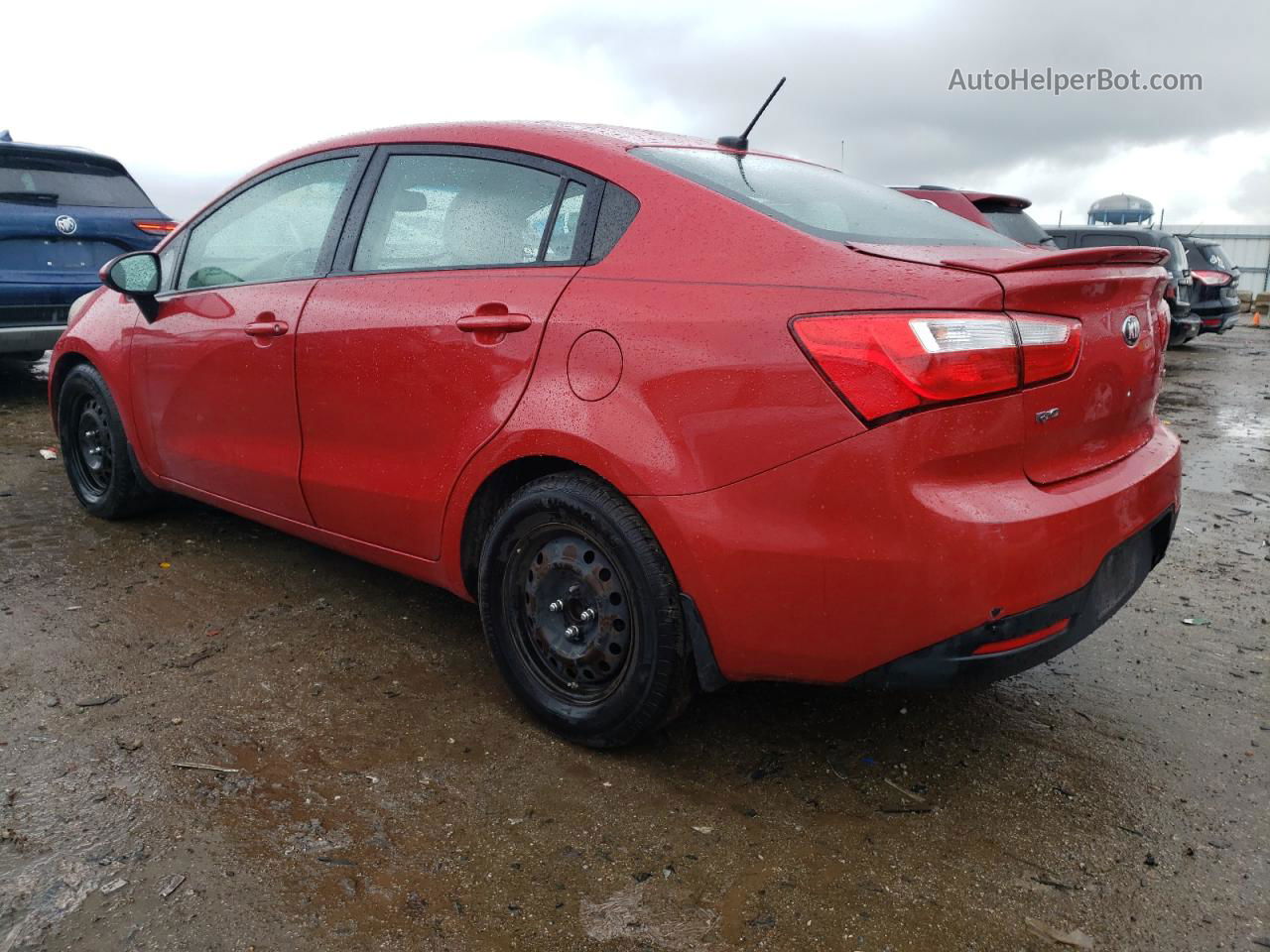 2013 Kia Rio Lx Red vin: KNADM4A35D6170456