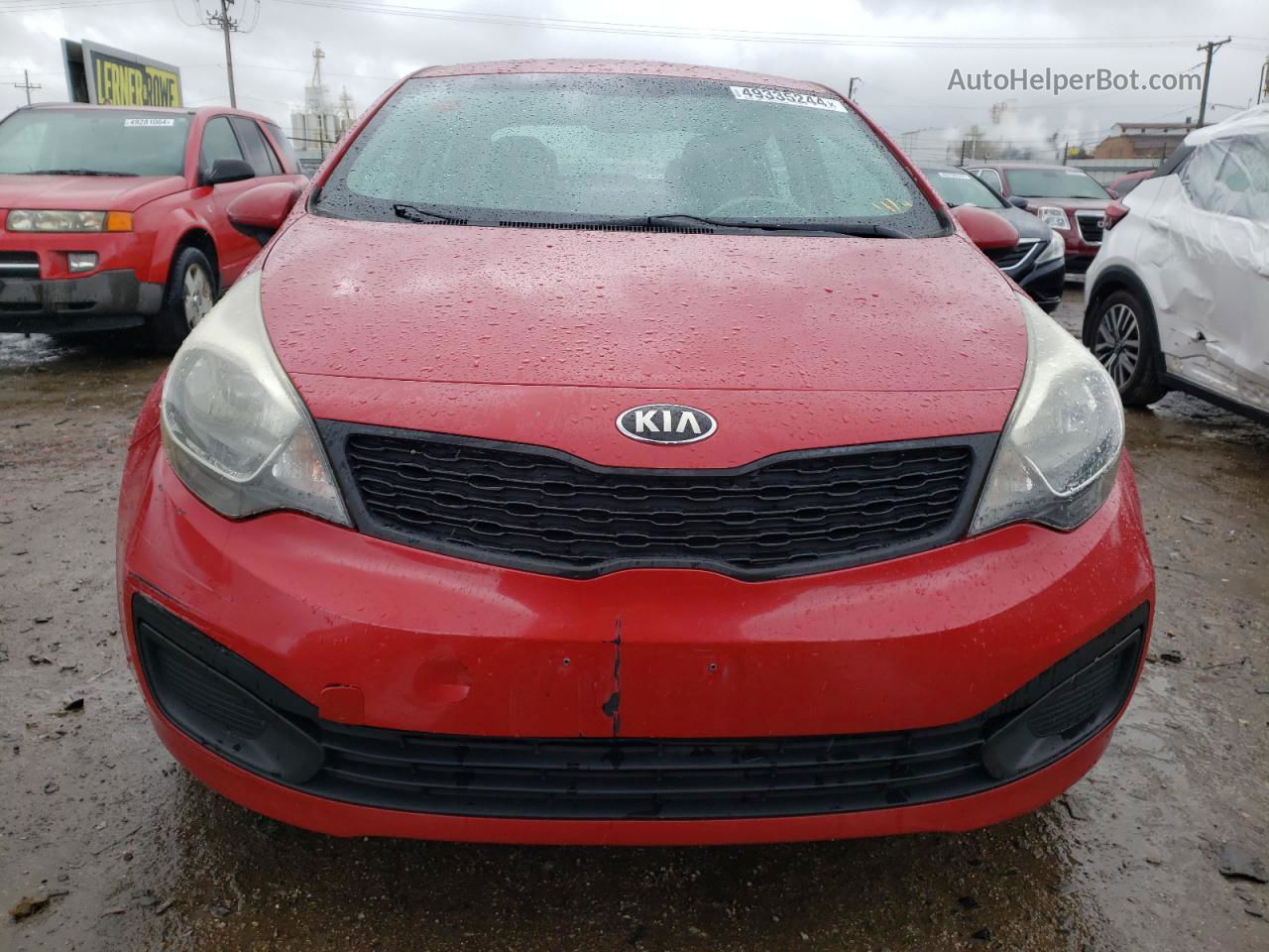 2013 Kia Rio Lx Red vin: KNADM4A35D6170456