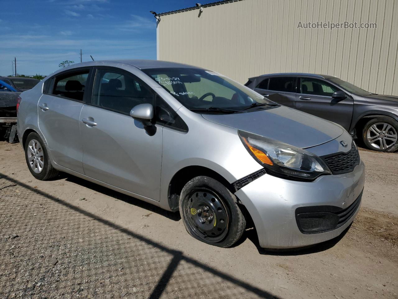 2013 Kia Rio Lx Серебряный vin: KNADM4A35D6185961