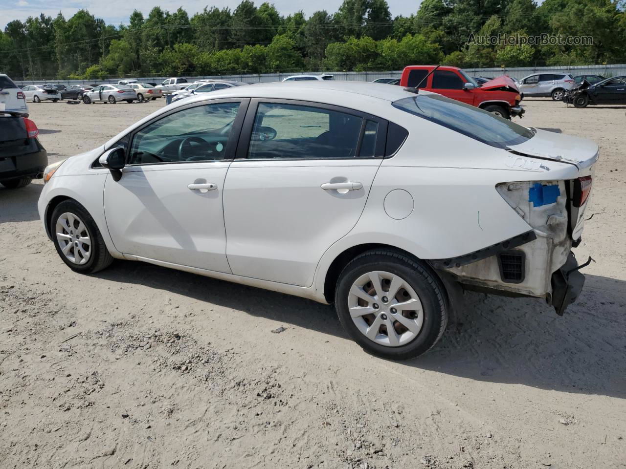 2013 Kia Rio Lx White vin: KNADM4A35D6227500