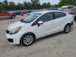 2013 Kia Rio Lx White vin: KNADM4A35D6227500