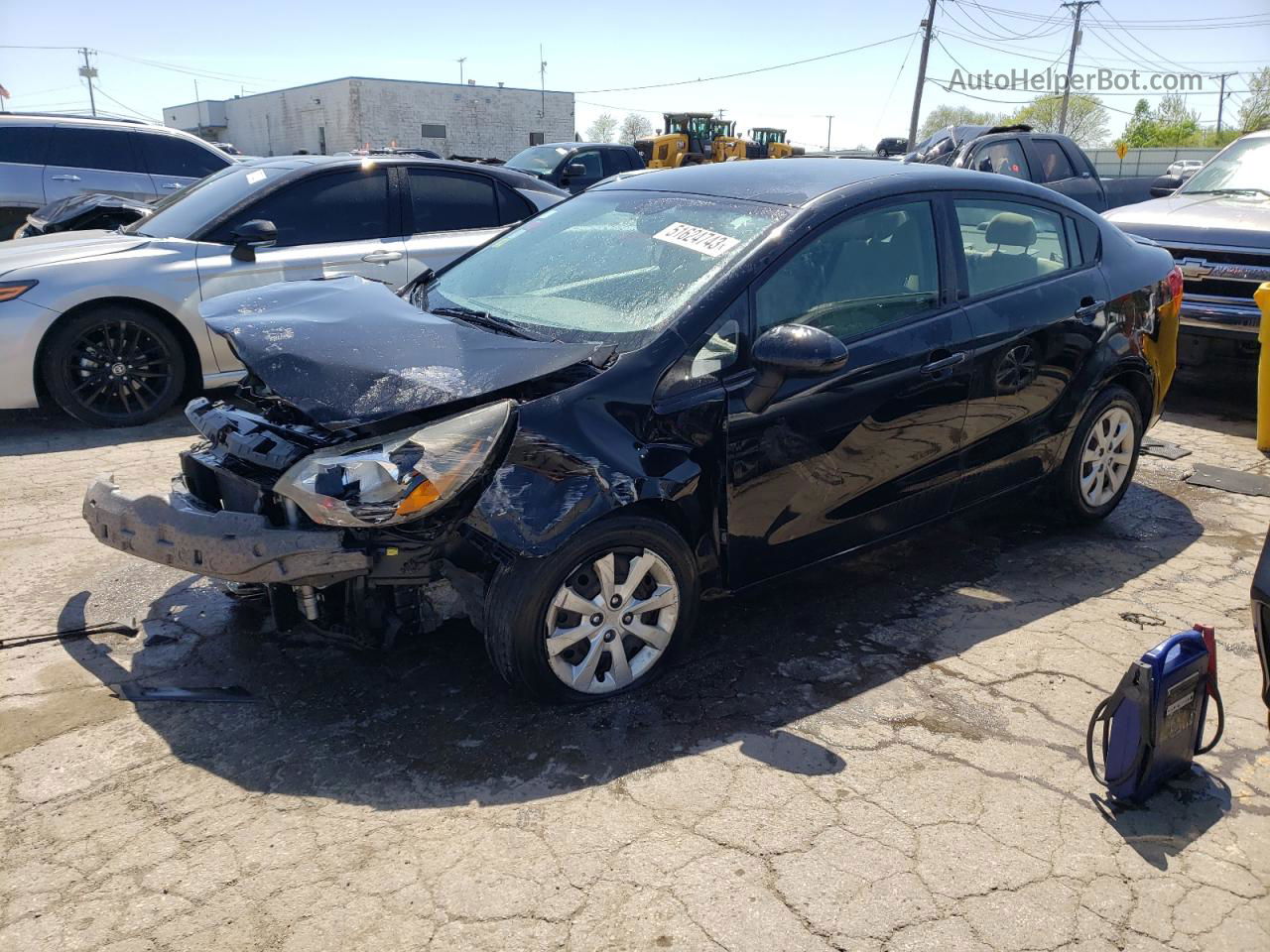 2013 Kia Rio Lx Black vin: KNADM4A35D6281864