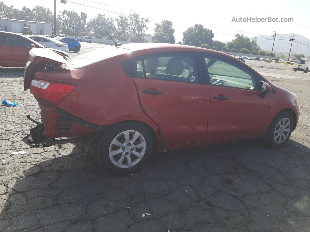 2013 Kia Rio Lx Red vin: KNADM4A35D6293660