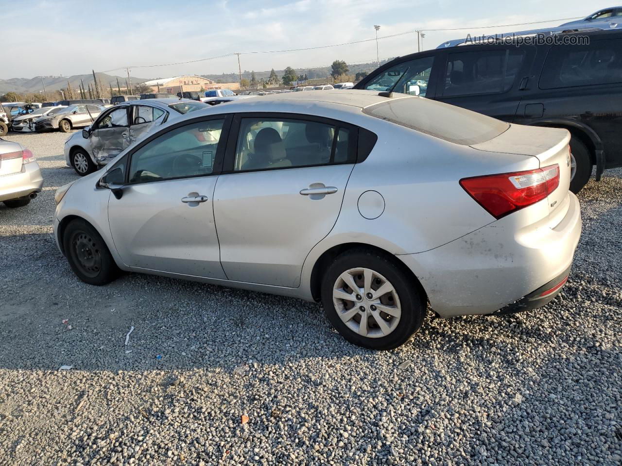 2013 Kia Rio Lx Silver vin: KNADM4A35D6306567