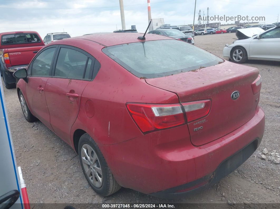 2014 Kia Rio Lx Red vin: KNADM4A35E6323922