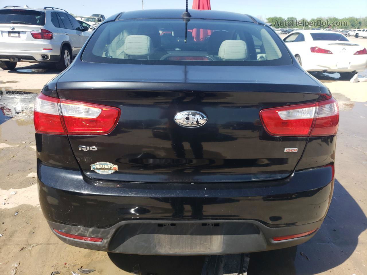 2014 Kia Rio Lx Black vin: KNADM4A35E6324245