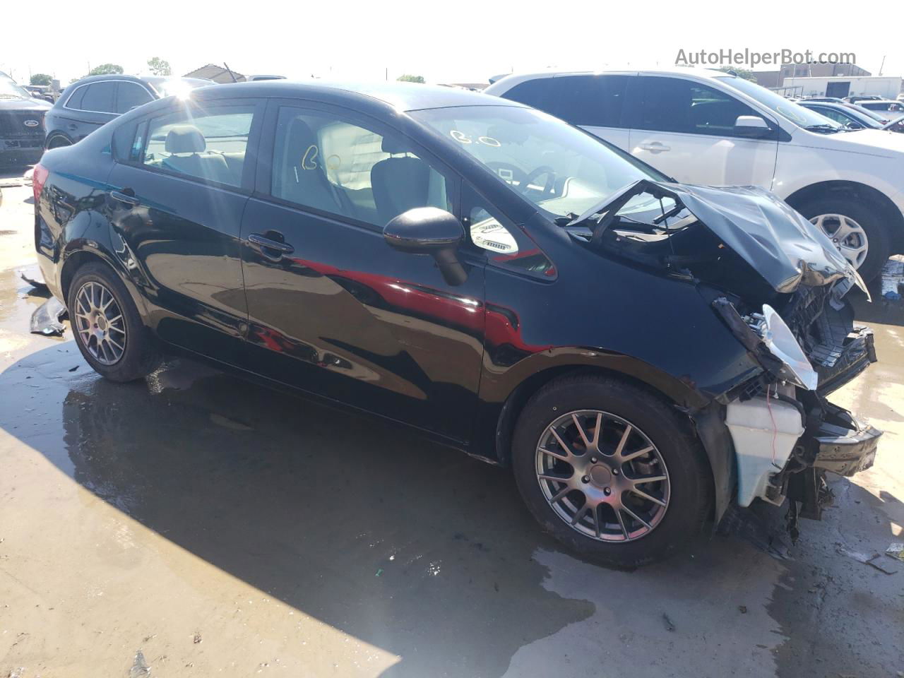 2014 Kia Rio Lx Black vin: KNADM4A35E6324245