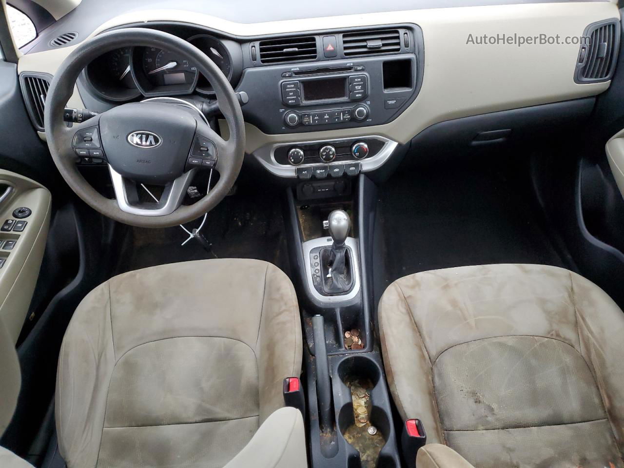 2014 Kia Rio Lx Белый vin: KNADM4A35E6326786