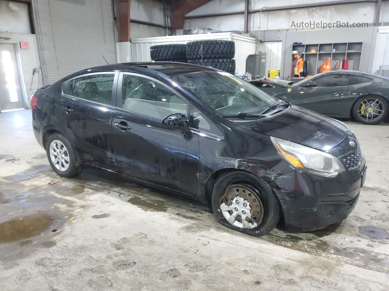 2014 Kia Rio Lx Black vin: KNADM4A35E6337318