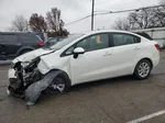 2014 Kia Rio Lx White vin: KNADM4A35E6349596