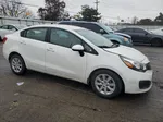 2014 Kia Rio Lx White vin: KNADM4A35E6349596