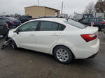 2014 Kia Rio Lx White vin: KNADM4A35E6349596