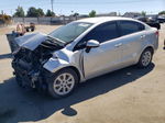 2014 Kia Rio Lx Silver vin: KNADM4A35E6352241