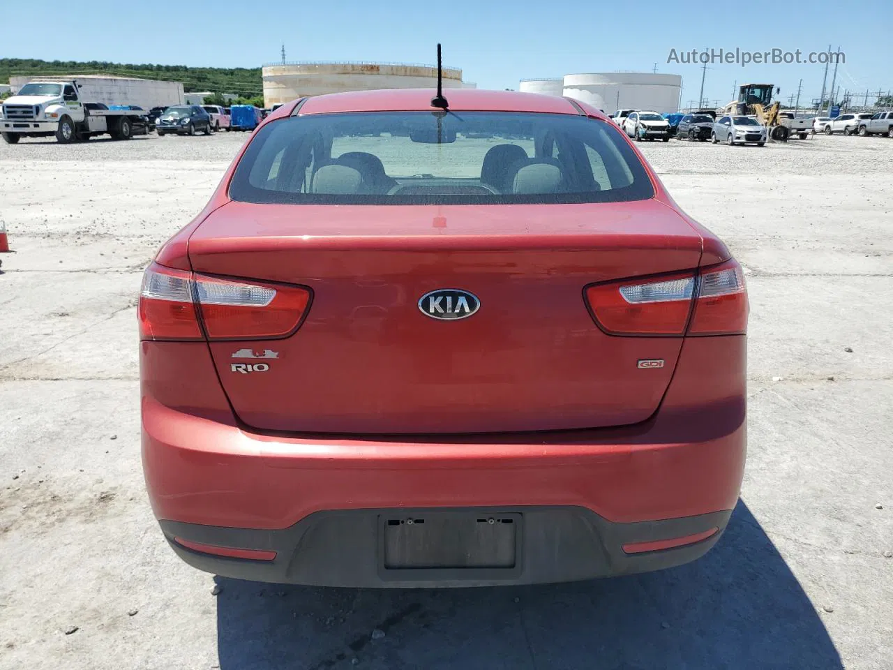 2014 Kia Rio Lx Red vin: KNADM4A35E6361912