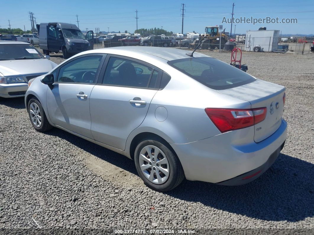 2014 Kia Rio Lx Silver vin: KNADM4A35E6364860