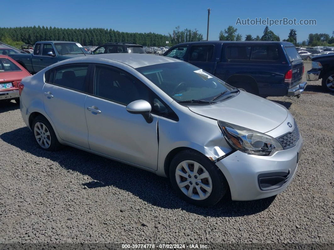 2014 Kia Rio Lx Серебряный vin: KNADM4A35E6364860