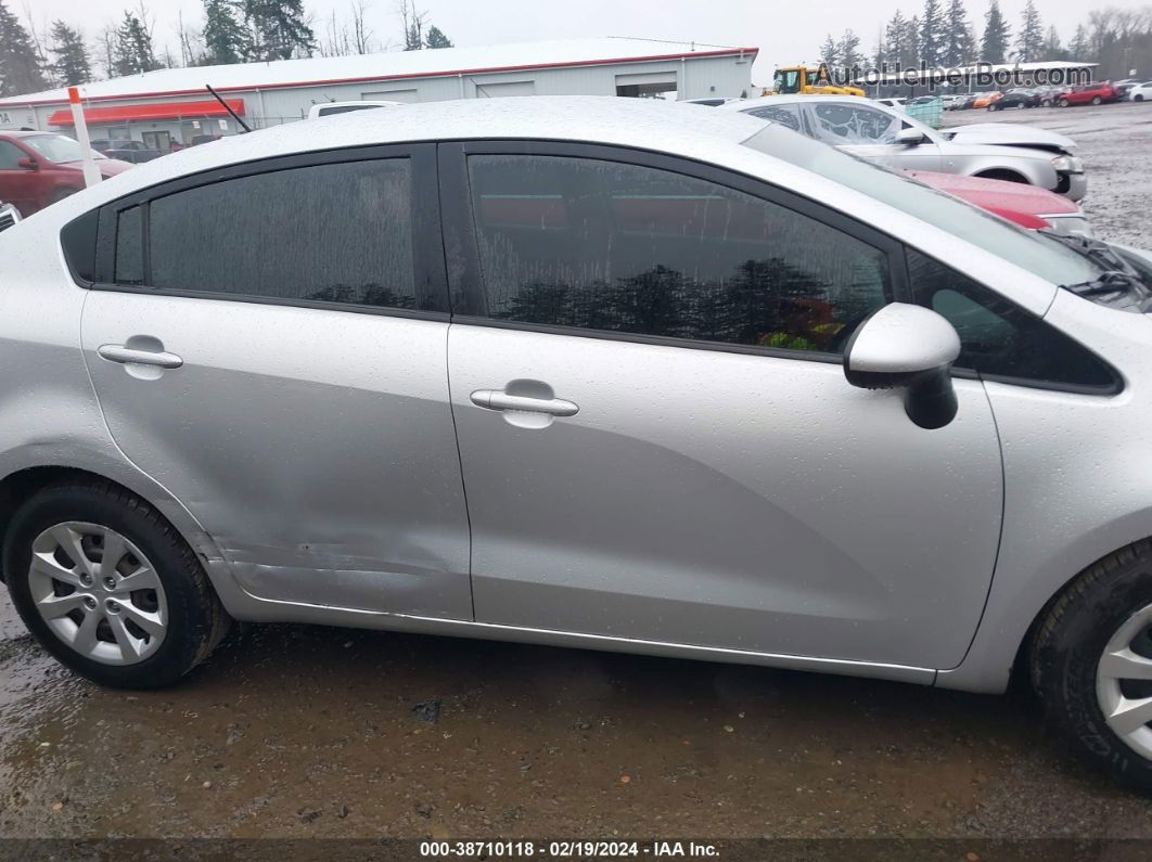 2014 Kia Rio Lx Silver vin: KNADM4A35E6364986