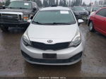 2014 Kia Rio Lx Silver vin: KNADM4A35E6364986