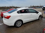 2014 Kia Rio Lx White vin: KNADM4A35E6370173