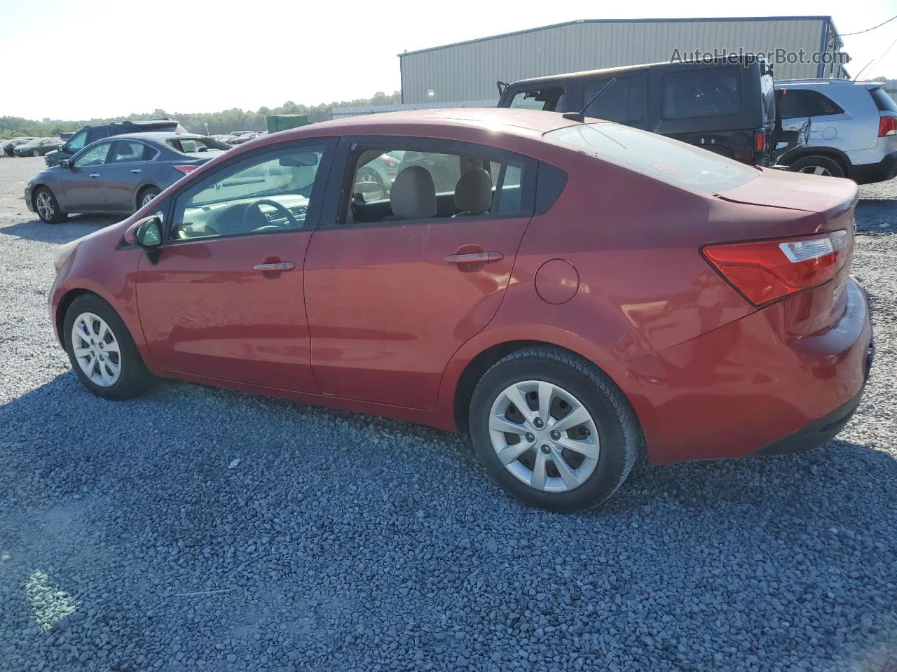 2014 Kia Rio Lx Red vin: KNADM4A35E6389046