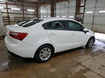 2014 Kia Rio Lx White vin: KNADM4A35E6399074