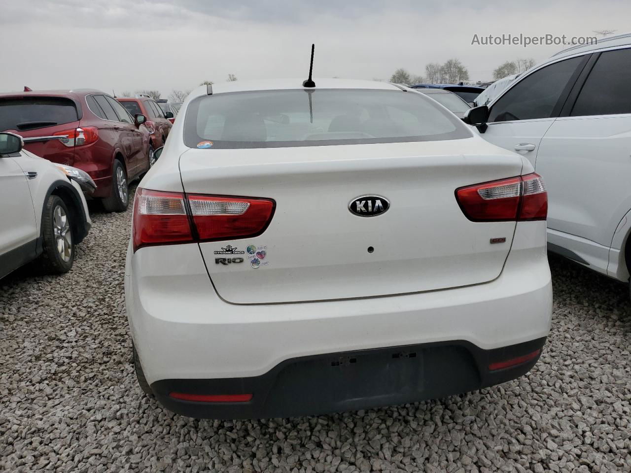 2014 Kia Rio Lx Белый vin: KNADM4A35E6399074