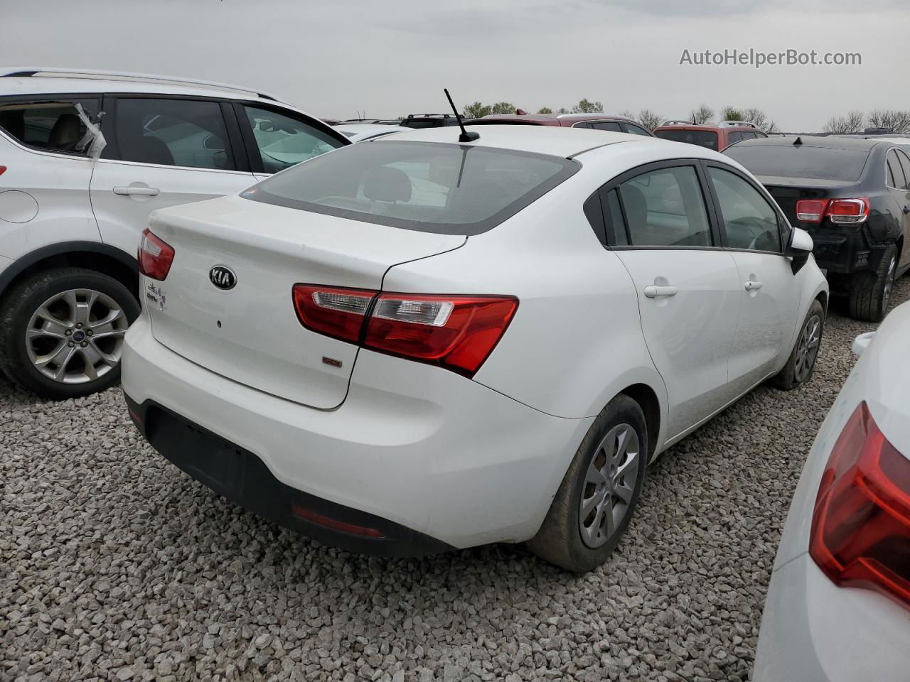 2014 Kia Rio Lx Белый vin: KNADM4A35E6399074