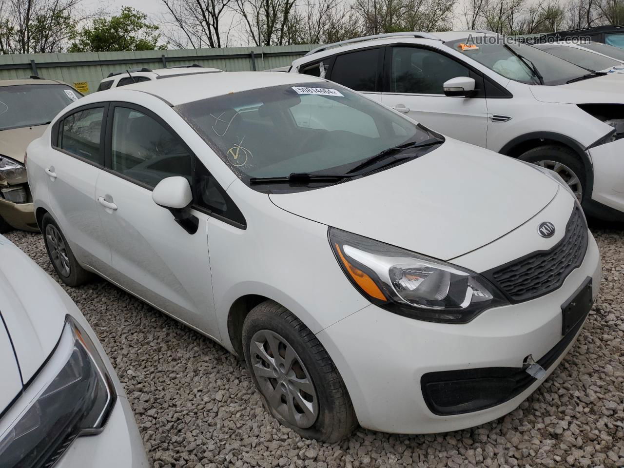 2014 Kia Rio Lx Белый vin: KNADM4A35E6399074