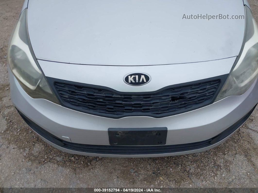 2014 Kia Rio Lx Silver vin: KNADM4A35E6400126