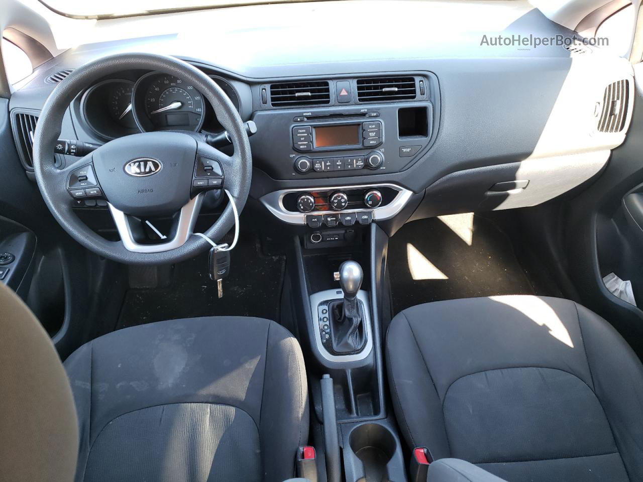 2014 Kia Rio Lx Silver vin: KNADM4A35E6408629