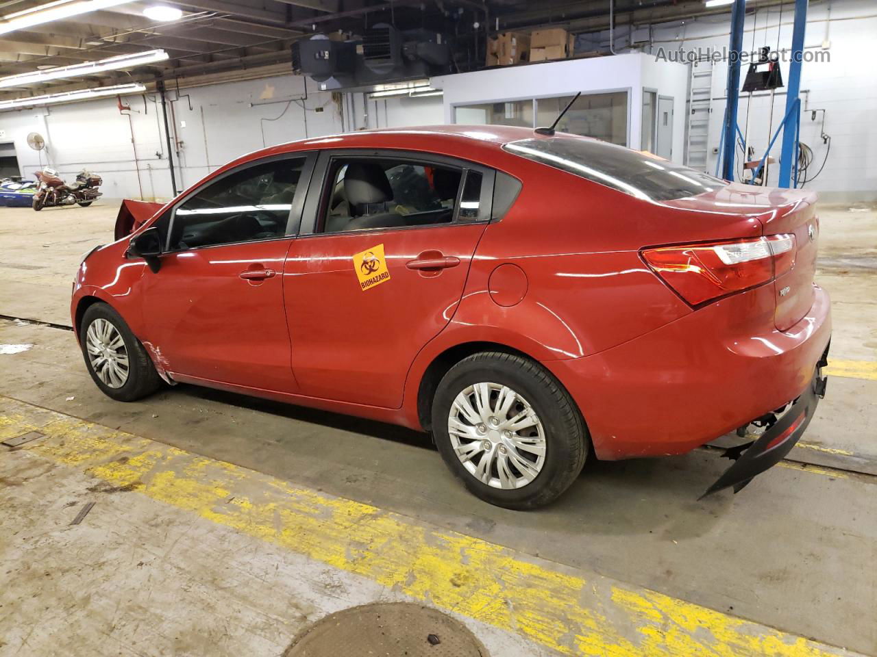 2014 Kia Rio Lx Red vin: KNADM4A35E6417895