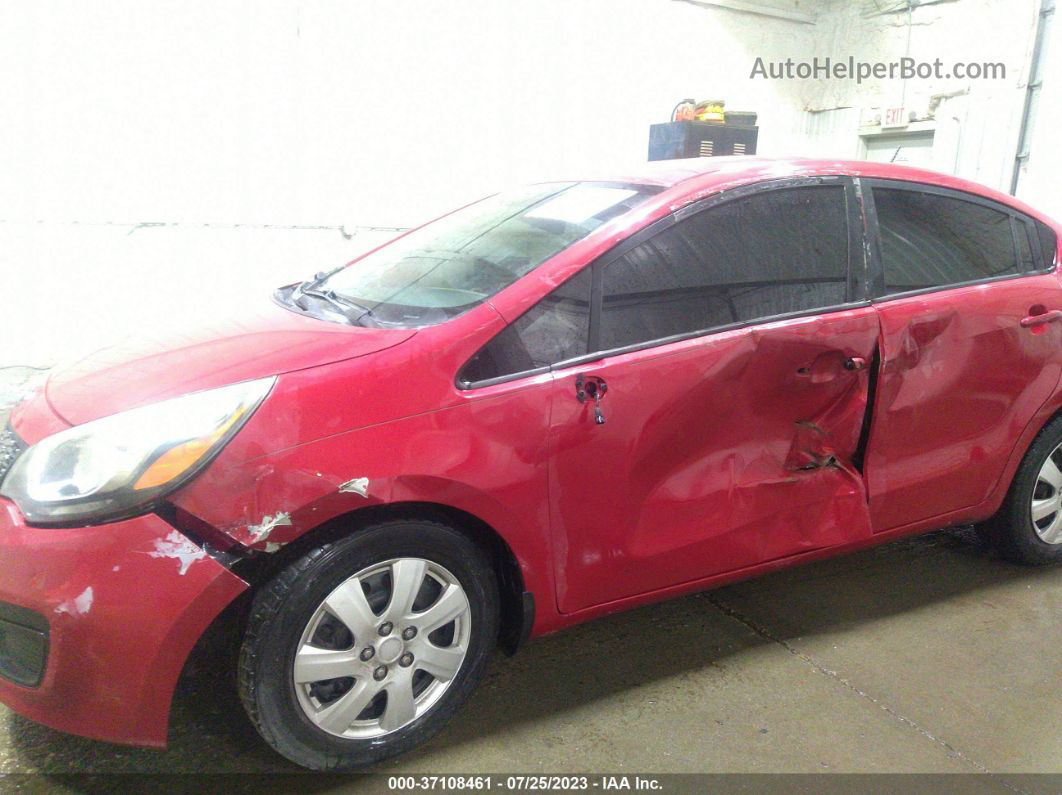 2014 Kia Rio Lx Red vin: KNADM4A35E6417900