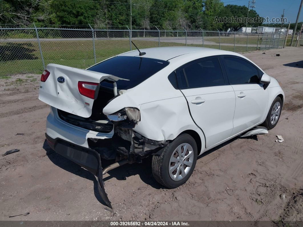 2013 Kia Rio Lx White vin: KNADM4A36D6124487