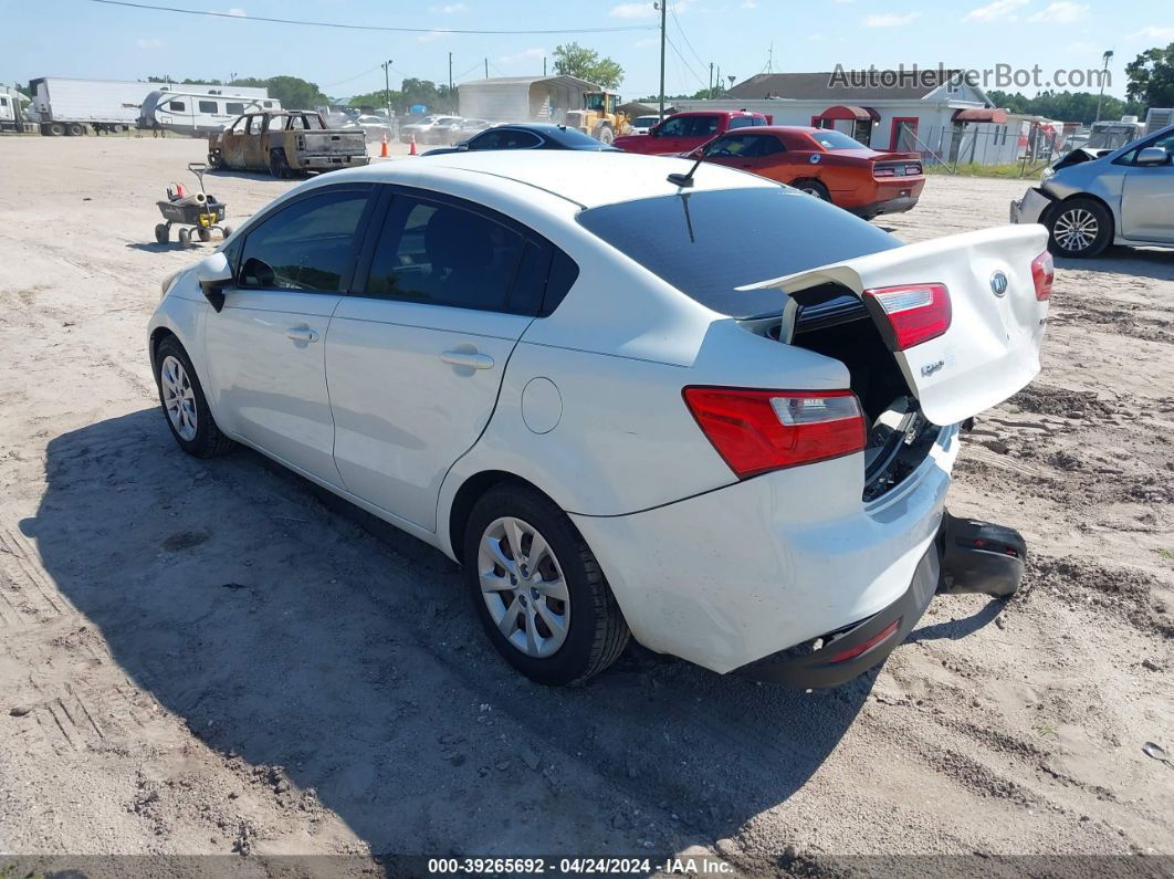 2013 Kia Rio Lx White vin: KNADM4A36D6124487